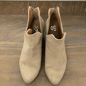 SO Women's Tan Ankle Booties